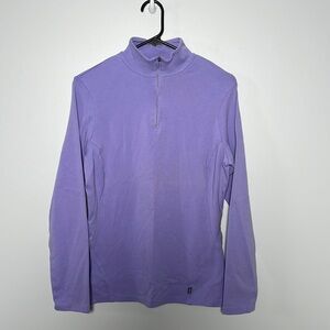 REI womens sweet lavender 1/4 zip pullover NEW size Large